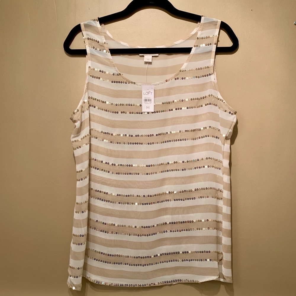 NWT LOFT Sequenced Striped Tank
